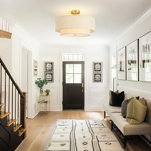 19.7" Semi Flush Mount Ceiling Light