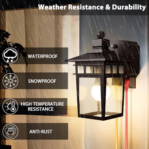 Porch Lights with GFCI Outlet