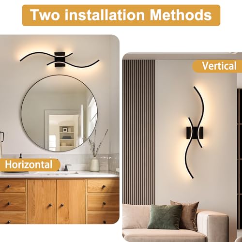 Modern LED Wall Sconce Set of Two