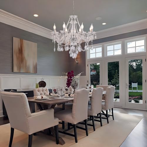 Contemporary Clear Crystal Chandelier