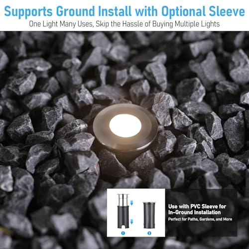 12 Pack 3000K Recessed Low Voltage Deck Light (12 Count)