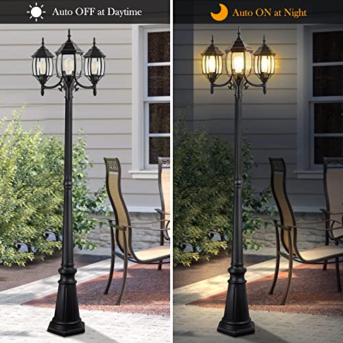 Dusk to Dawn Sensor Outdoor Lamp Post Light 3