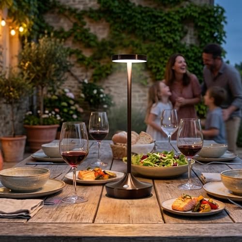 Brown Cordless Table Lamps (2 Count)