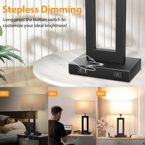22’’ Touch Control Bedside Nightstand Lamps (2 Count)