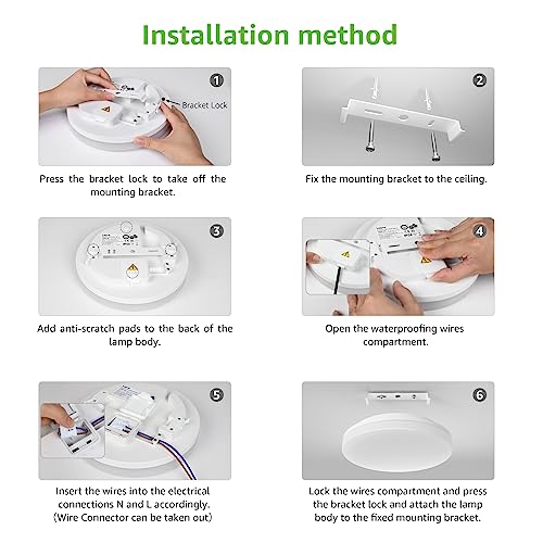 8.7 inch Flush Mount LED Ceiling Light for Bathroom