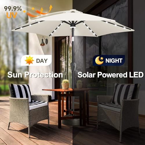 Solar Patio Umbrella with Centre Light