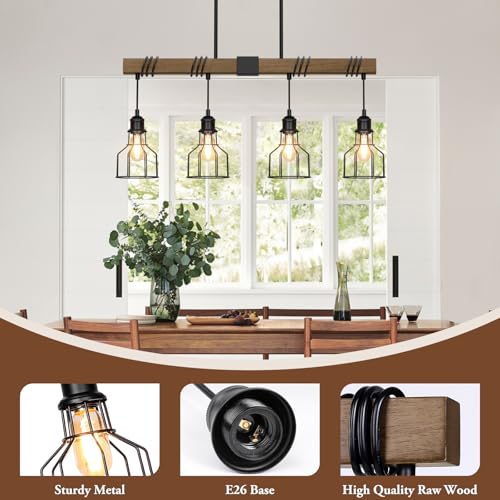 4 Light Kitchen Chandeliers Over Table Farmhouse Dining Room Light