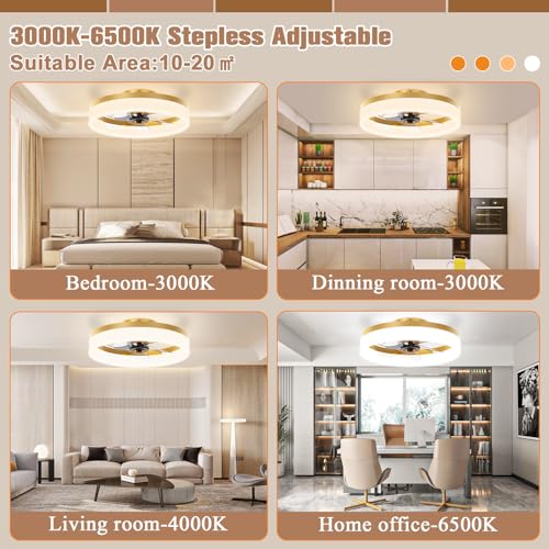 Low Profile Ceiling Fans with Lights and Remote