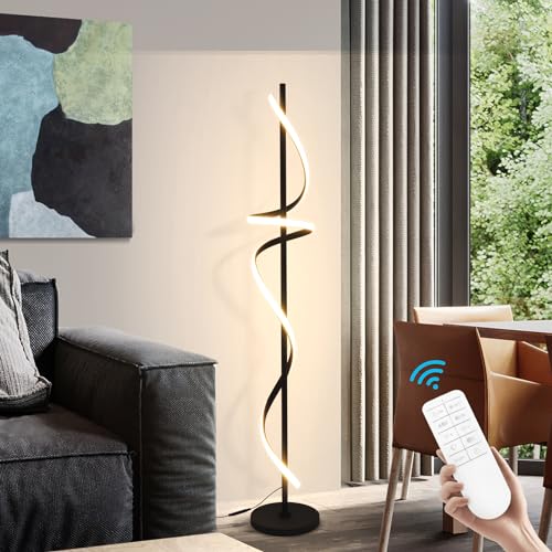 Modern Spiral Floor Lamp with Remote Control
