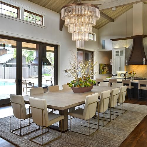 10 Light Large Crystal Chandelier 31.5 inch