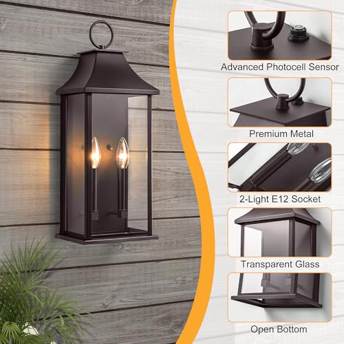 Dusk to Dawn Outdoor Wall Sconces 2