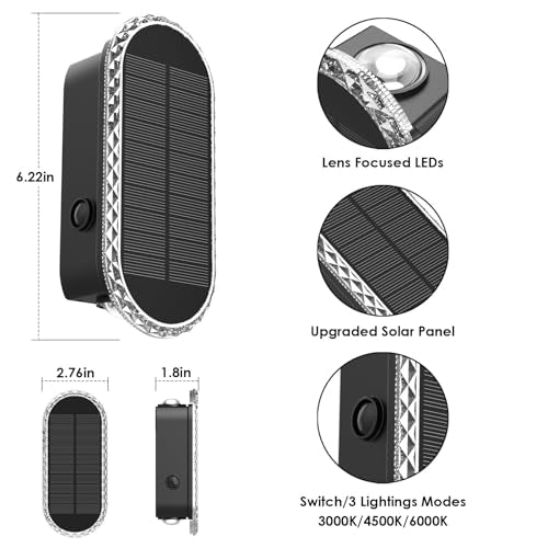 2PK Solar Fence Lights Outdoor