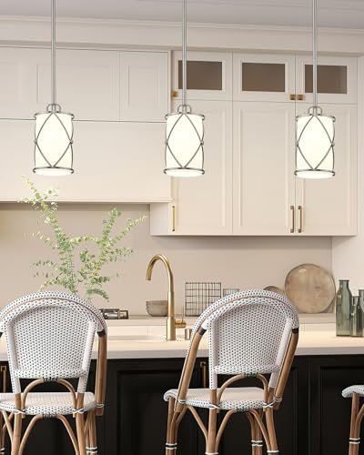Brushed Nickel Pendant Lights Kitchen Island 3 Pack (3 Count)