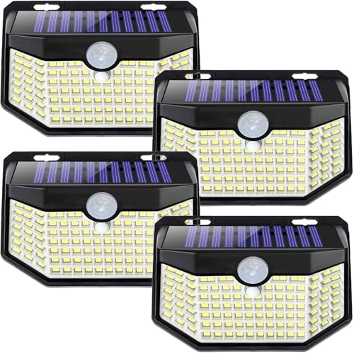 Solar Lights Outdoor 120 LED 3 Lighting Modes (4 Count)