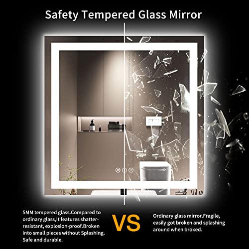36"X36" LED Bathroom Mirror with Lights