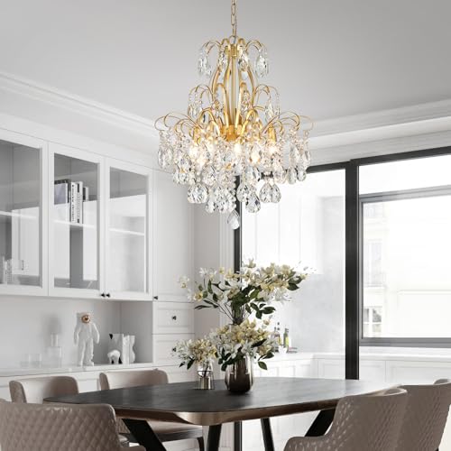 5 Light Crystal Candle Chandelier Pendant Ceiling Modern Lighting Fixture for Bedroom Hallway Bar Kitchen Bathroom