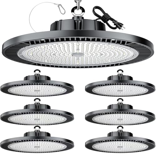 6Pack Super Bright 200W UFO LED High Bay Light 30000lm 5000K (6 Count)