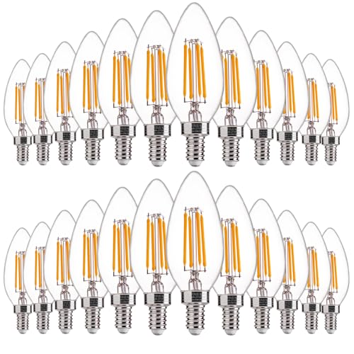 24 Pack LED Candelabra Bulbs 60W Equivalent (24 Count)