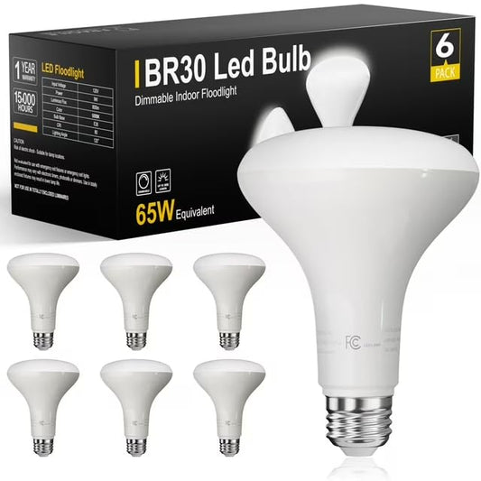 6 Pack Flood Light Bulbs 65W Equivalent