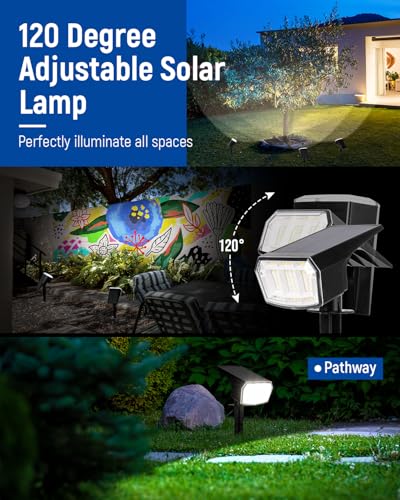 Solar Spot Lights Outdoor Waterproof (6 Count)