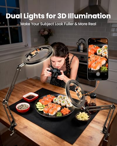 Ring Light Overhead Camera Phone Mount for Desk (2 Count)