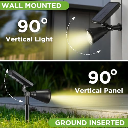 4 Solar Lights Outdoor Spot Garden Yard Landscape Flag (4 Count)