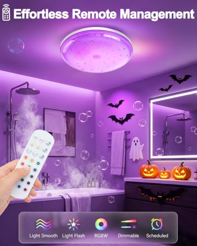 2Pack IP66 Waterproof 17 Colors 7’’ LED Shower Light (2 Count)