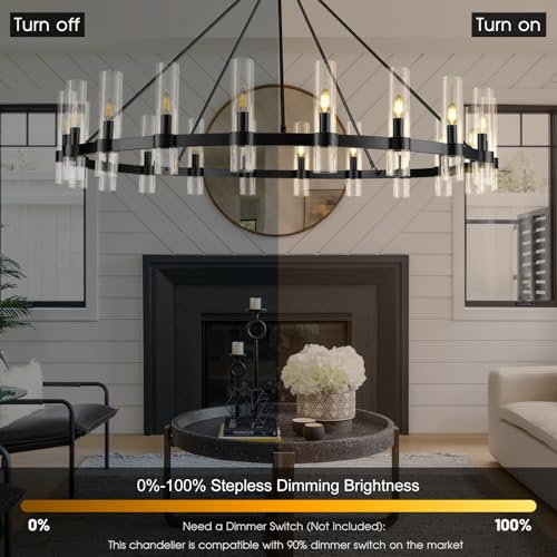 Black Wagon Wheel Chandelier