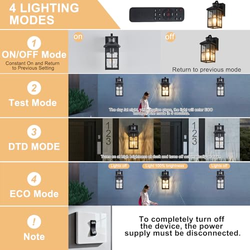 Porch Lights with GFCI Outlet with Remote