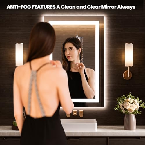 20"x34" LED Bathroom Mirror with Lights