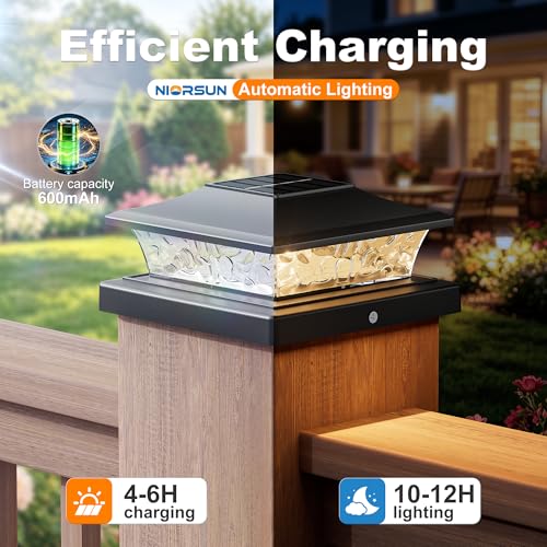 4x4 Post Solar Lights Color Changing with Remote (12 Count)