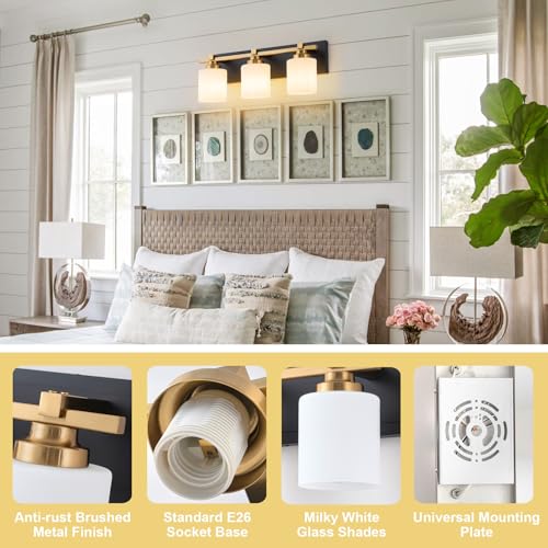 Modern Bathroom Light Fixtures Over Mirror (3 Count)