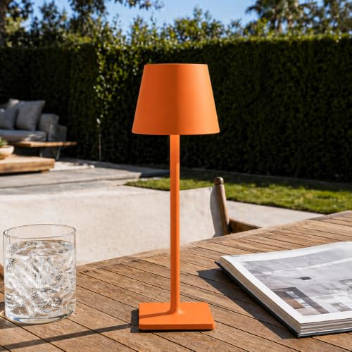 Orange Cordless Table Lamp Set of 2 (2 Count)