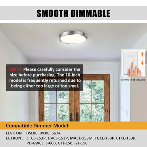 10 Inch LED Flush Mount Ceiling Light Fixture