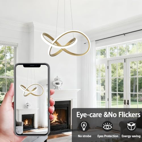 Modern LED Pendant Light with Remote & 3