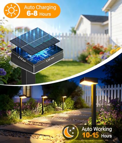 Solar Pathway Lights Outdoor (6 Count)