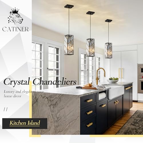 Black Crystal Pendant Light