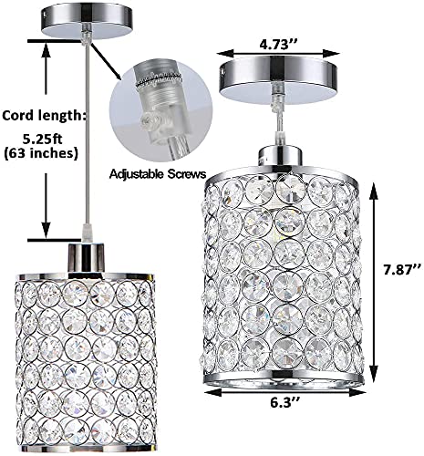 3 Pack Crystal Pendant Light (3 Count)