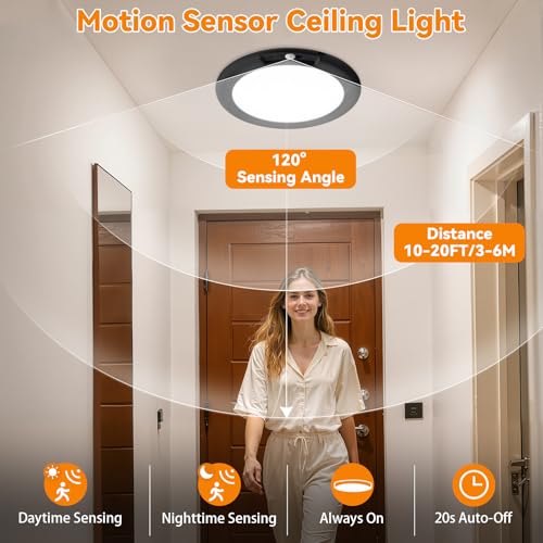 2Pack Rechargeable LED Ceiling Light (2 Count)