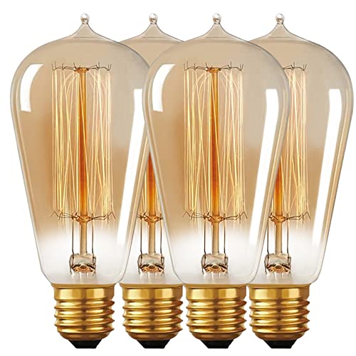 Vintage Incandescent Edison Light Bulbs (4 Count)