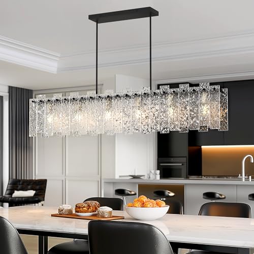 Modern Black Rectangle Chandelier