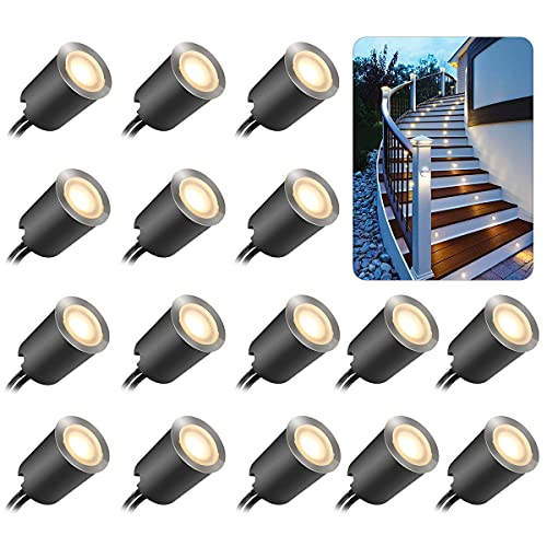 Recessed LED Deck Light Kits with Protecting Shell φ32mm (16 Count)