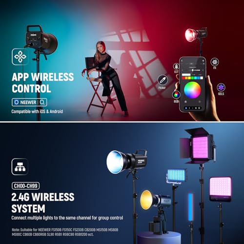 FS300C 300W RGB LED Video Light with App