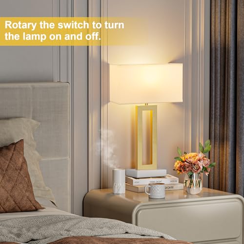 22" Tall Bedroom Lamps for Living Room (2 Count)