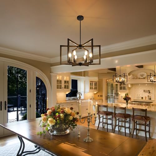 6 Light Modern Farmhouse Pendant Lights for Kitchen Island