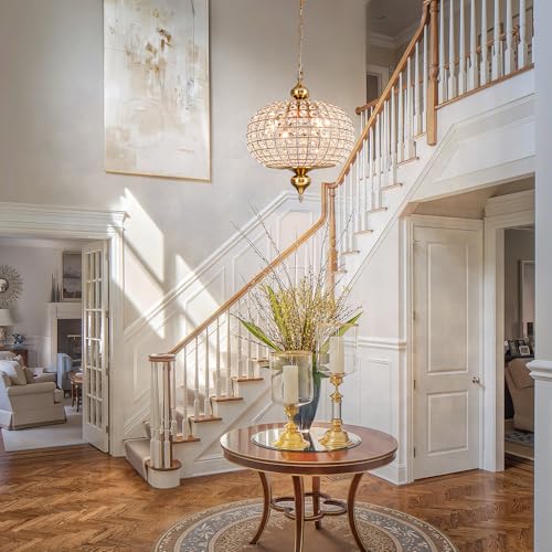 Gold Crystal Chandelier