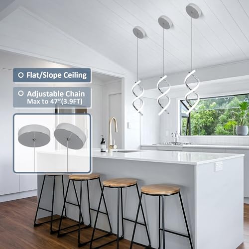 Spiral Led Pendant Light Fixture