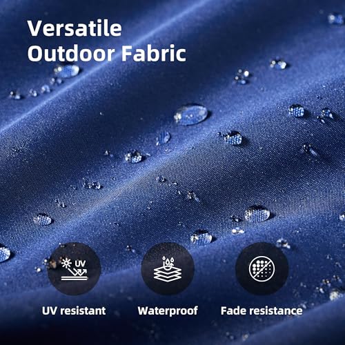 15 ft Large Patio Umbrella with Color Changing Lights