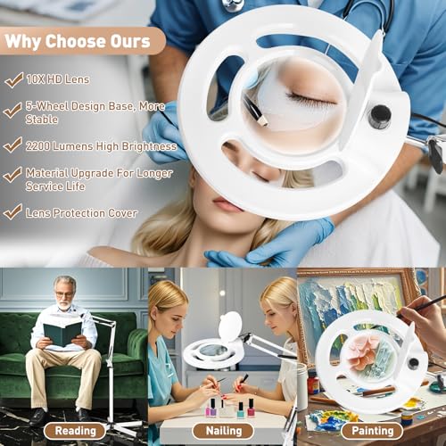 2200 Lumens 12X Magnifier Esthetician Light
