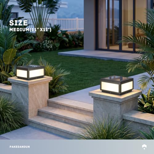 3000K Solar Pillar Lights 12X12